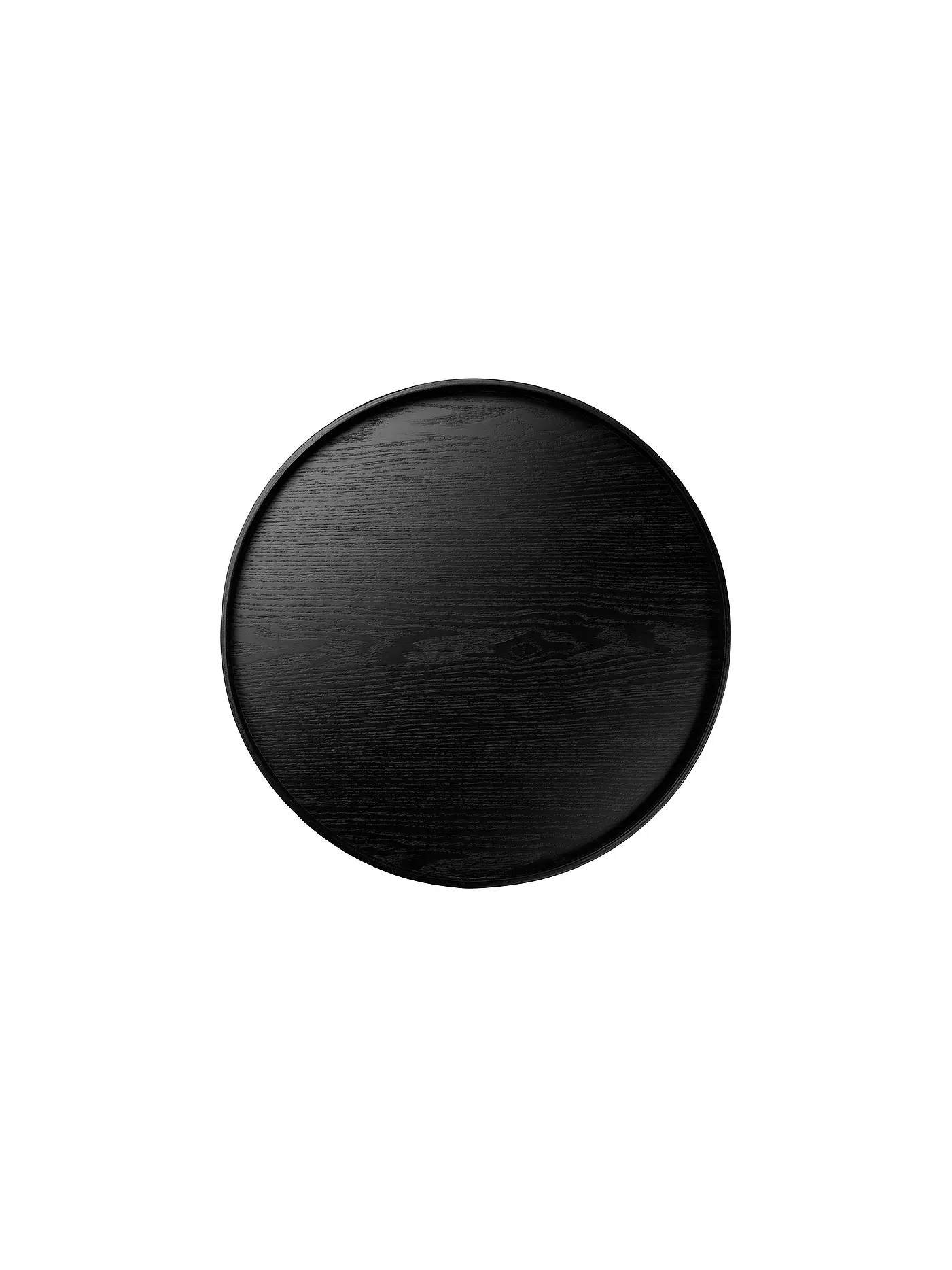 ASA SELECTION | Tablett auf Fuss rund 40cm WEIDENHOLZ schwarz | 